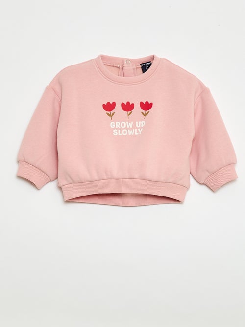 Sweat estampado gola redonda - Kiabi