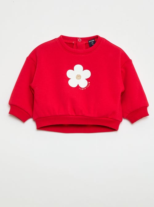 Sweat estampado gola redonda - Kiabi