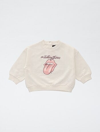 Sweat estampado 'Rolling Stones' em algodão