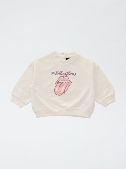 Sweat estampado 'Rolling Stones' em algodão - Kiabi