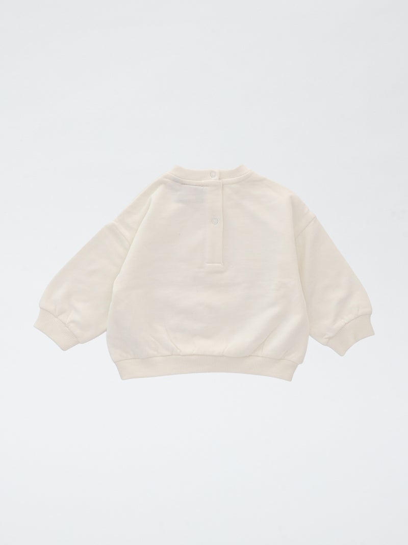 Sweat estampado 'Rolling Stones' em algodão Branco - Kiabi
