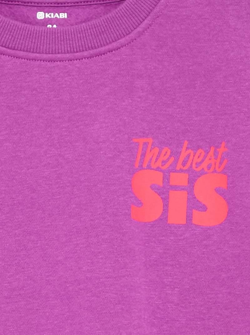 Sweat estampado Violeta - Kiabi