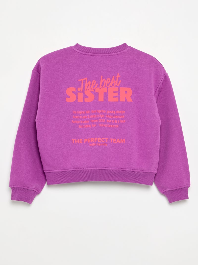 Sweat estampado Violeta - Kiabi