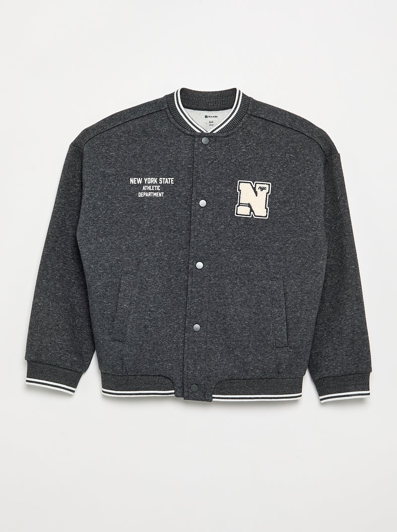 Sweat estilo campus - coleção fácil de vestir Cinza - Kiabi