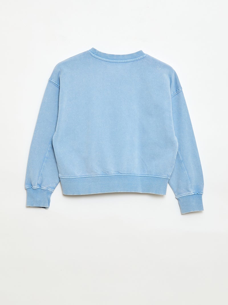 Sweat estilo campus Azul - Kiabi