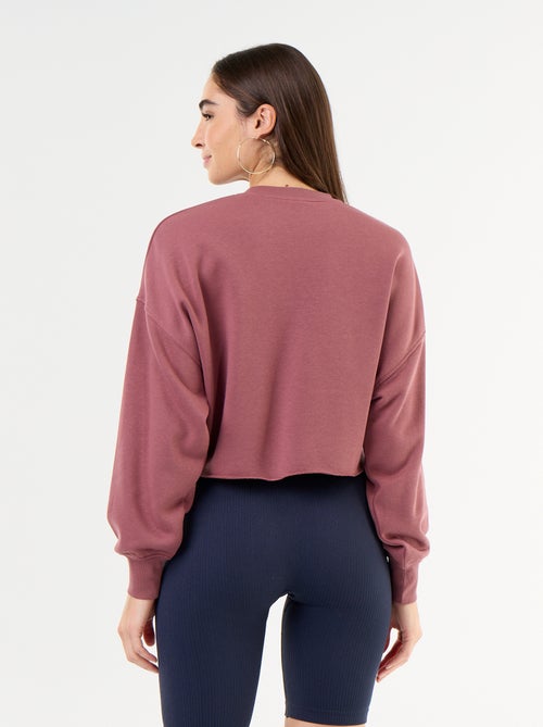 Sweat fino estampado com acabamento em corte cru - Kiabi