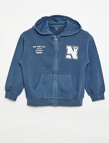 Sweat folgado com capuz e detalhe nas costas em algodão