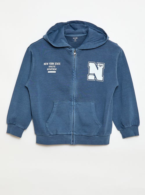 Sweat folgado com capuz e detalhe nas costas em algodão - Kiabi