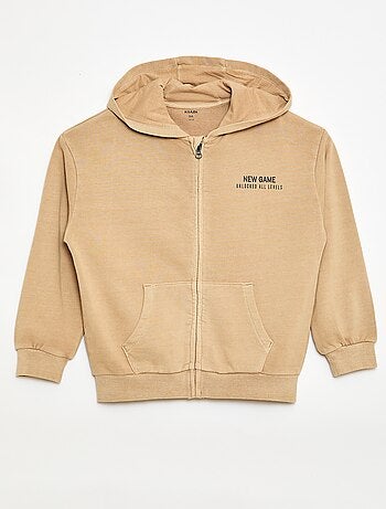 Sweat folgado com capuz e detalhe nas costas em algodão