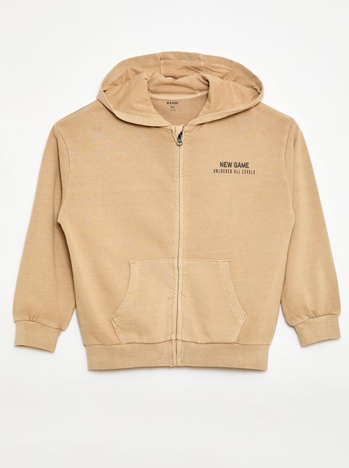 Sweat folgado com capuz e detalhe nas costas em algodão - Kiabi