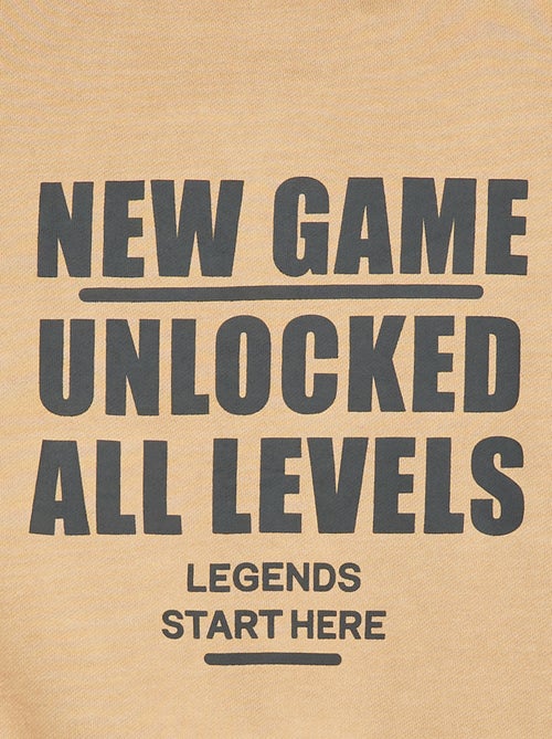 Sweat folgado com capuz e detalhe nas costas em algodão - Kiabi