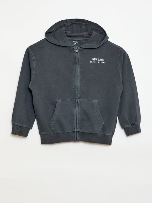 Sweat folgado com capuz e detalhe nas costas em algodão - Kiabi