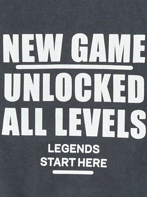 Sweat folgado com capuz e detalhe nas costas em algodão - Kiabi