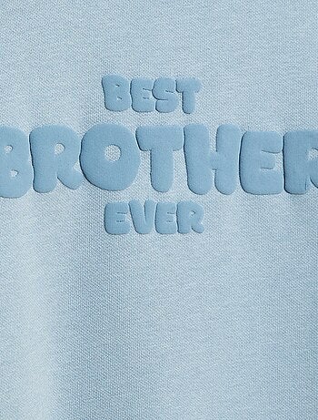 Sweat folgado com motivo "brother