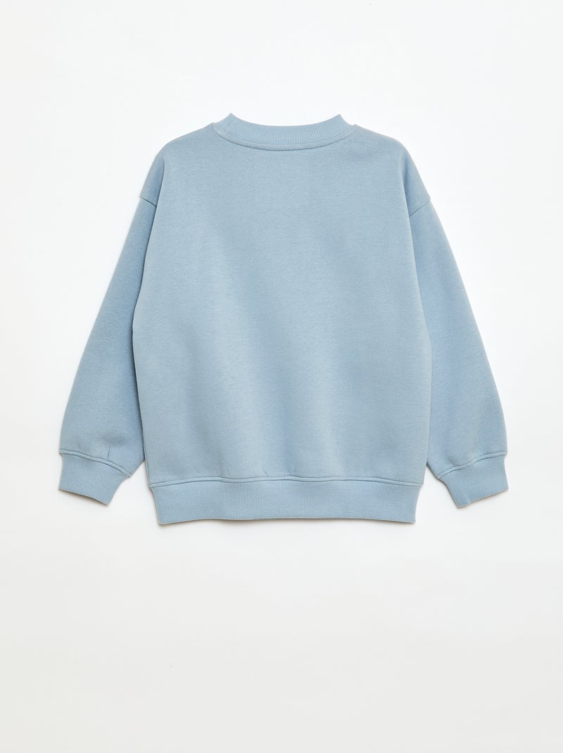 Sweat folgado com motivo "brother" Azul - Kiabi