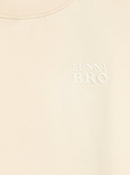 Sweat folgado com motivo "brother" - Kiabi