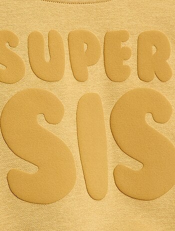 Sweat folgado com motivo sister