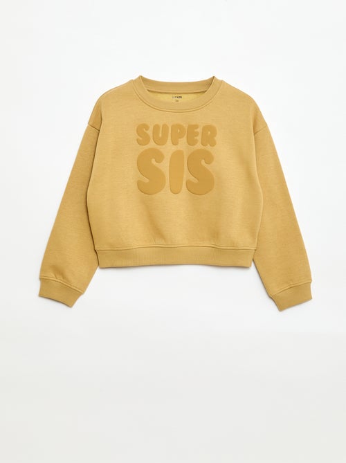 Sweat folgado com motivo sister - Kiabi