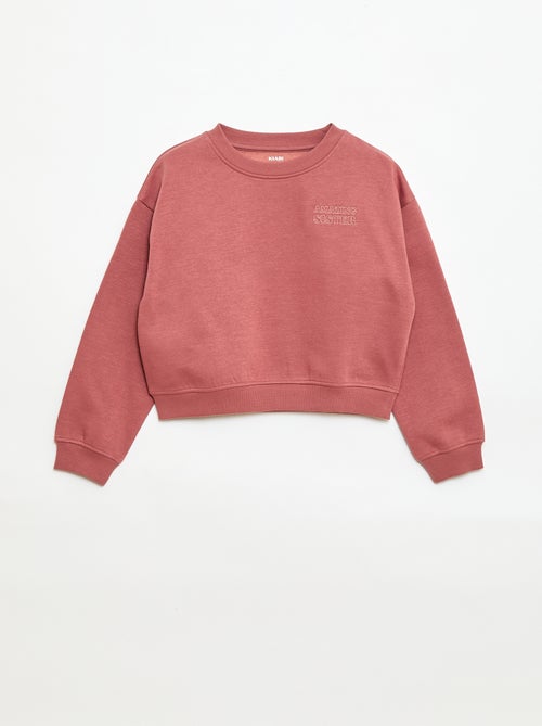 Sweat folgado com motivo sister - Kiabi