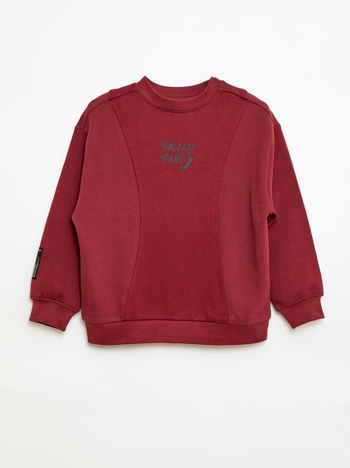 Sweat folgado em moletom - Kiabi