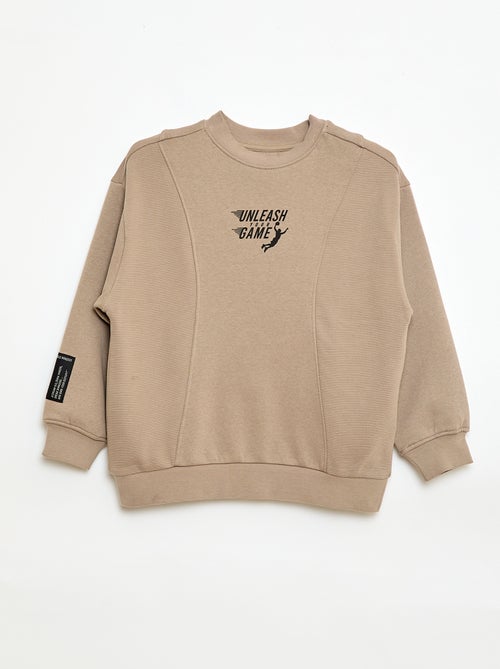 Sweat folgado em moletom - Kiabi
