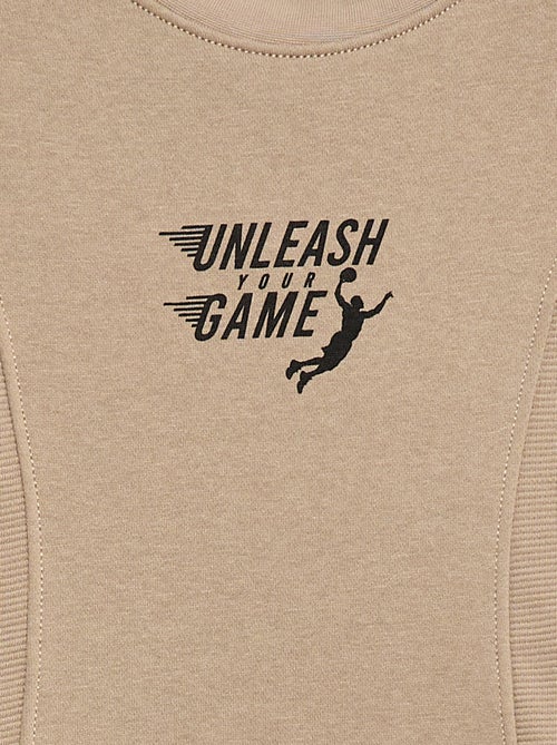 Sweat folgado em moletom - Kiabi