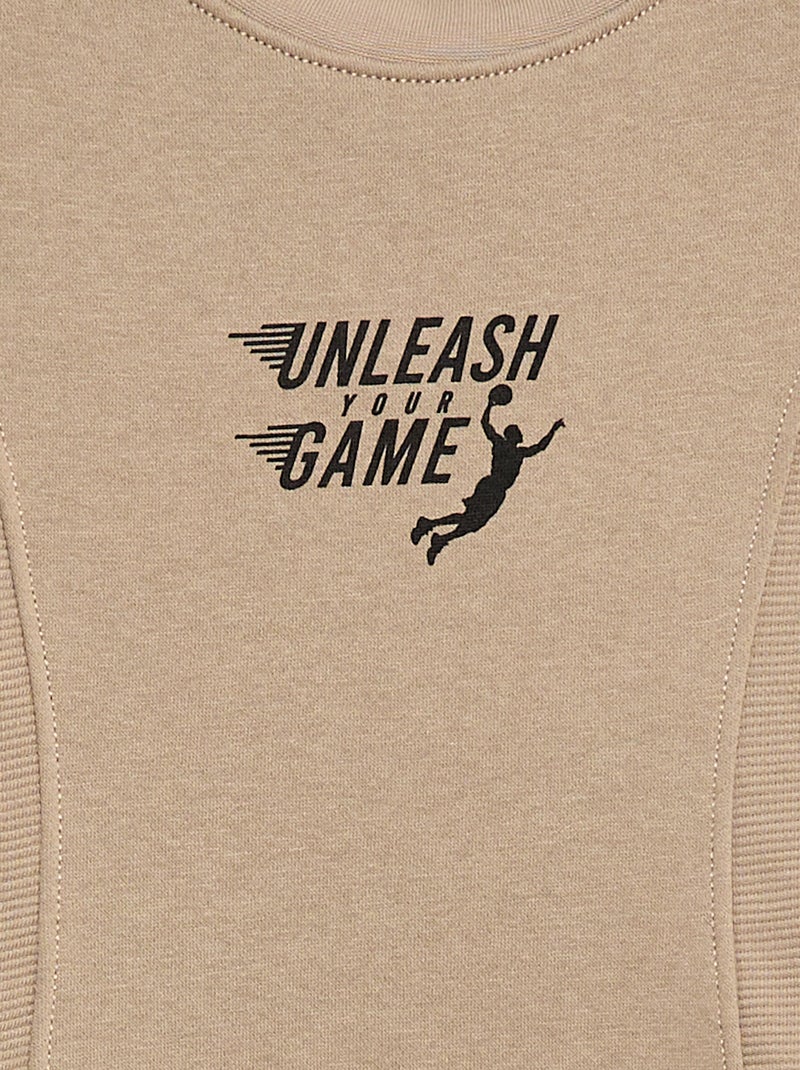 Sweat folgado em moletom Vermelho - Kiabi