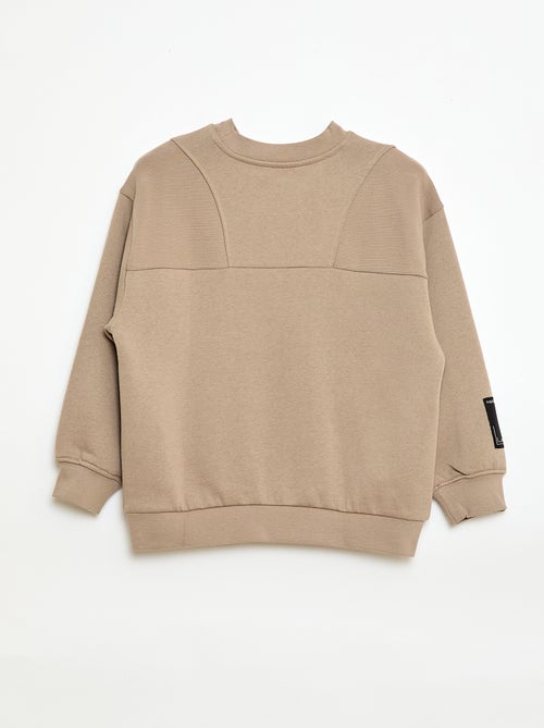 Sweat folgado em moletom - Kiabi