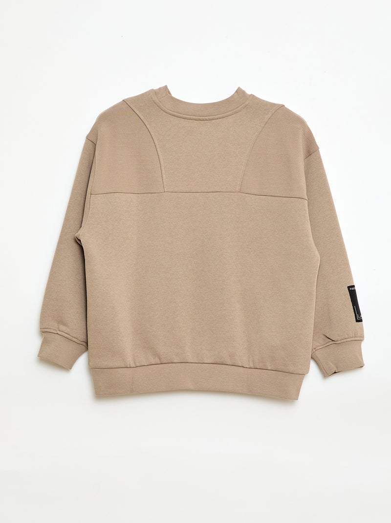 Sweat folgado em moletom Vermelho - Kiabi