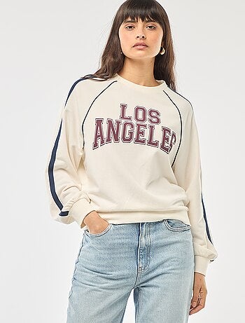 Sweat french terry com faixas contrastantes