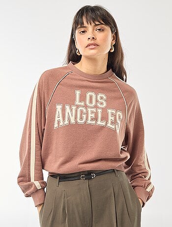 Sweat french terry com faixas contrastantes