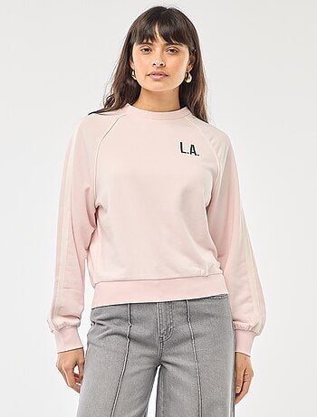 Sweat french terry com faixas contrastantes