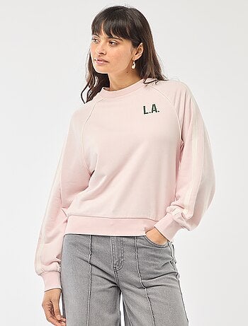Sweat french terry com faixas contrastantes