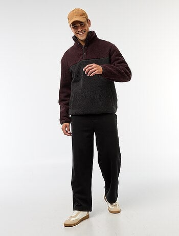 Sweat gola alta com botões de pressão