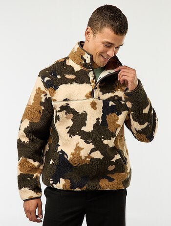 Sweat gola alta com botões de pressão