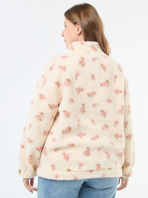 Sweat gola alta com efeito de lã de ovelha - Kiabi