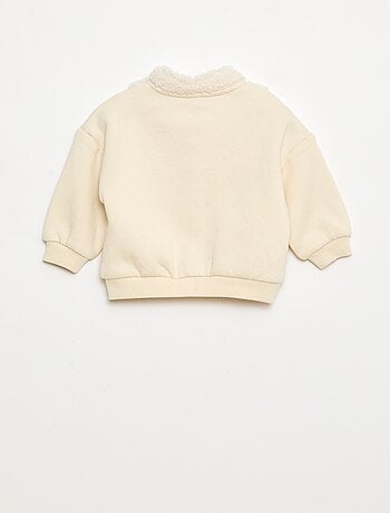 Sweat gola alta efeito borreguito