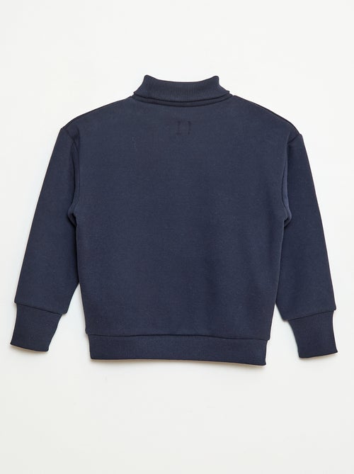 Sweat gola alta folgado em polar - Kiabi