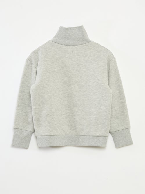 Sweat gola alta folgado em polar - Kiabi