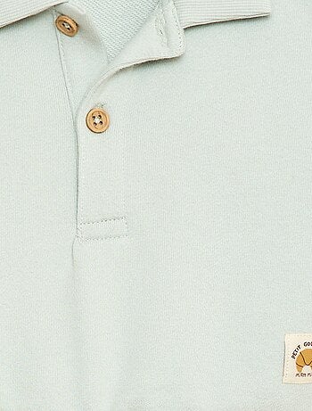 Sweat gola polo às riscas