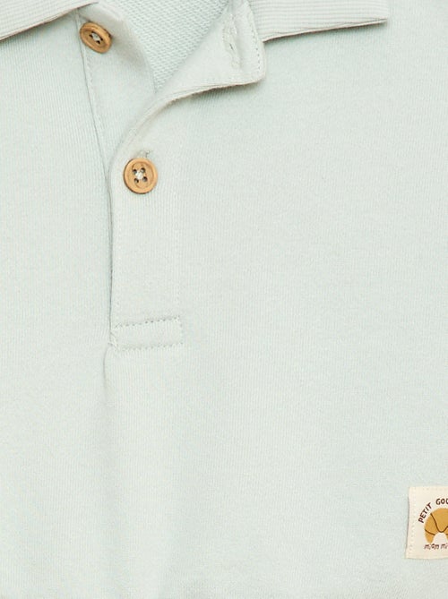 Sweat gola polo às riscas - Kiabi