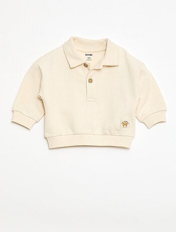 Sweat gola polo às riscas