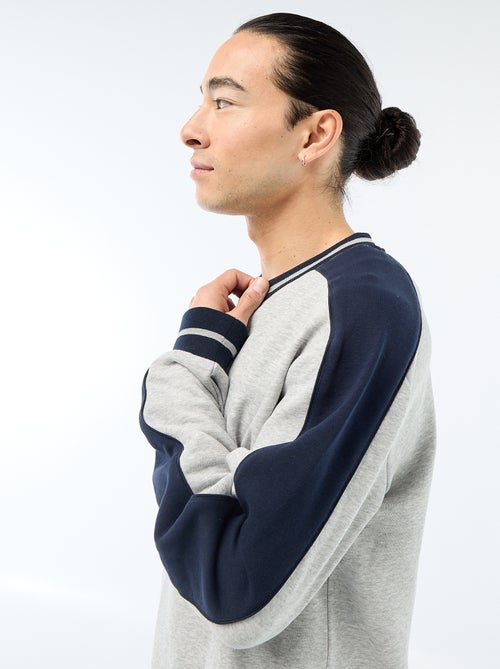 Sweat gola V em french terry - Kiabi