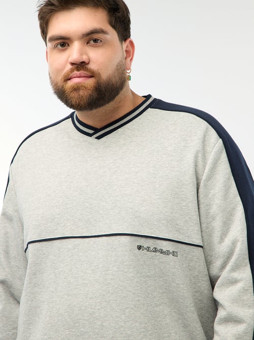 Sweat gola V em French Terry - Kiabi