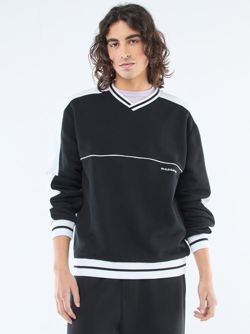 Sweat gola V em french terry - Kiabi