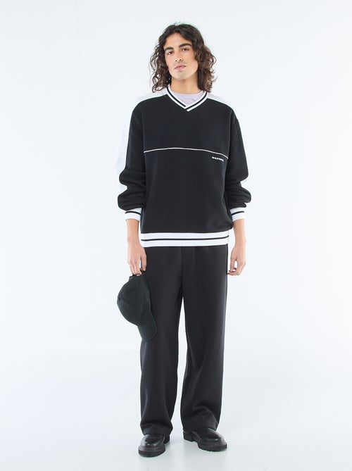 Sweat gola V em french terry - Kiabi