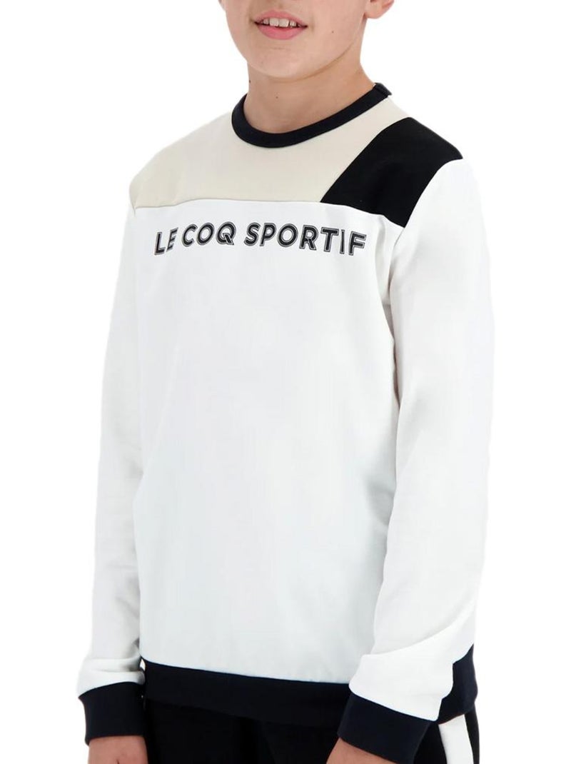 Sweat Gráfico Le Coq Sportif para Rapaz Branco/Preto Branco - Kiabi