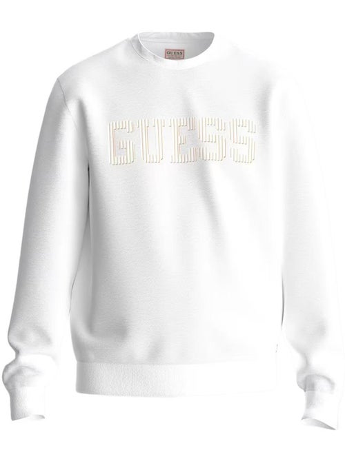 Sweat guess branco para homem com gola redonda - Kiabi