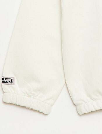 Sweat 'Hello Kitty' com estampados e bordados