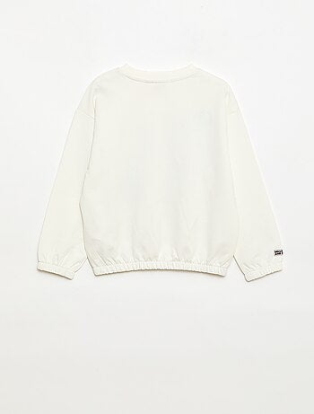 Sweat 'Hello Kitty' com estampados e bordados